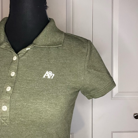 Aeropostale Olive Short Sleeve Polo, Size Small - Picture 5 of 8